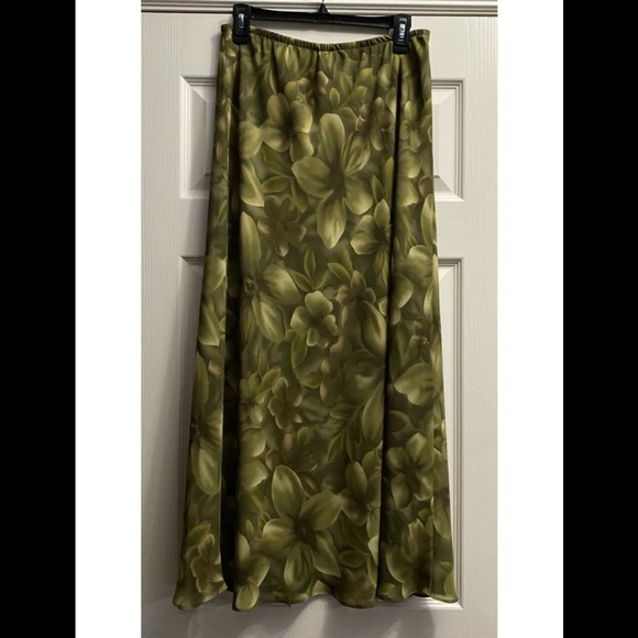 Vintage Positive Attitude 2pcs Set Skirt & Blouse Floral Sage Sz 14 Petite - Picture 4 of 8